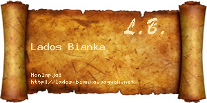 Lados Bianka névjegykártya