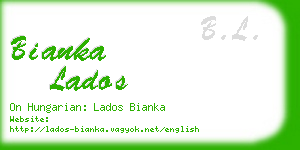 bianka lados business card